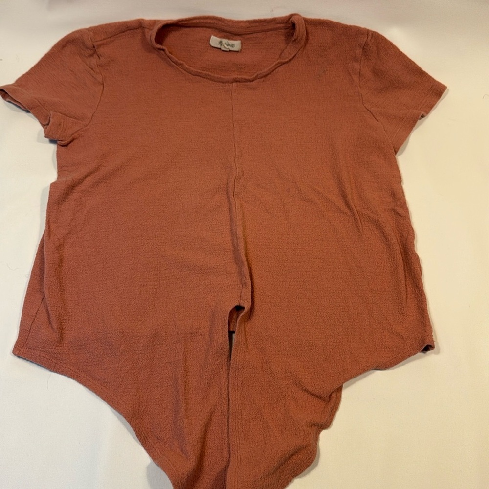 Cute Madewell textured cotton, tie front t-shirt